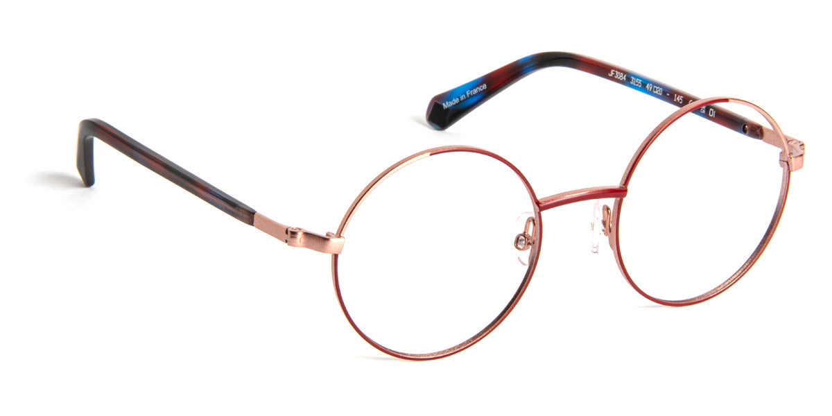 J.F. Rey® JF3084 JFR JF3084 3155 49 - 3155 Dark Cherry / Gold Pink Eyeglasses