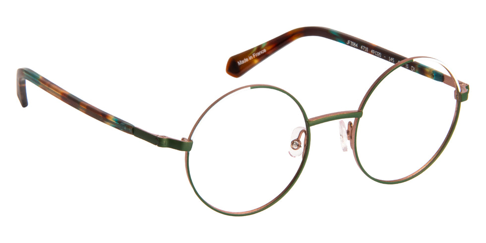 J.F. Rey® JF3084 JFR JF3084 4710 49 - Green Pine/White Eyeglasses