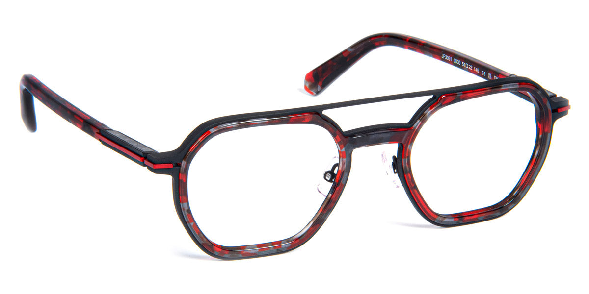 J.F. Rey® JF3091 JFR JF3091 0030 51 - 0030 Demi Red/Black Eyeglasses