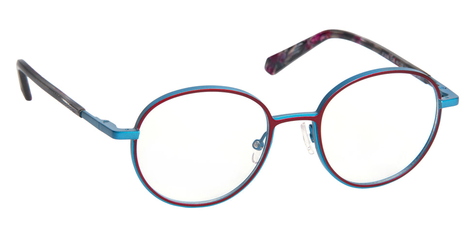 J.F. Rey® JF3098 JFR JF3098 7526 49 - Plum/Blue Satin Eyeglasses