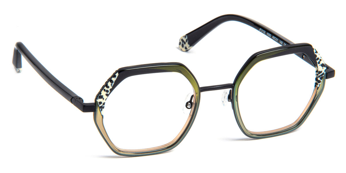 J.F. Rey® JF3102 JFR JF3102 4300 49 - 4300 Gradient Khaki/Brn/Panther/Black Eyeglasses