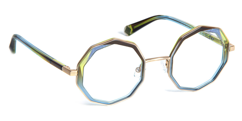 J.F. Rey® JF3103 JFR JF3103 4822 46 - 4822 Gradient Khaki/Blue/Gold Eyeglasses