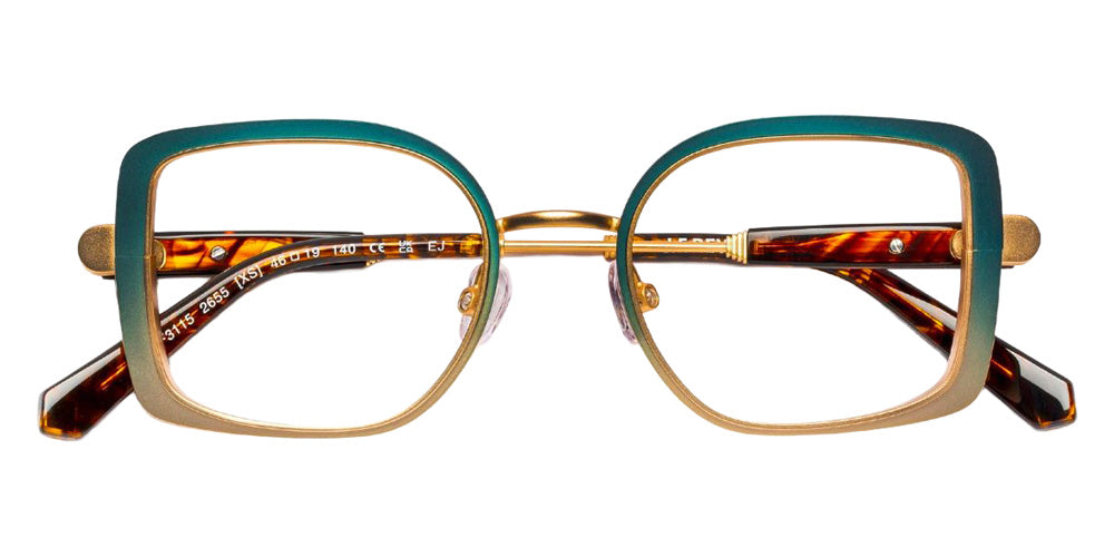 J.F. Rey® JF3115 JFR JF3115 2655 46 Eyeglasses - Teal/Gold