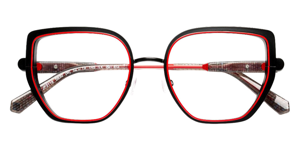 J.F. Rey® JF3116 JFR JF3116 0830 52 Eyeglasses - Black/Red