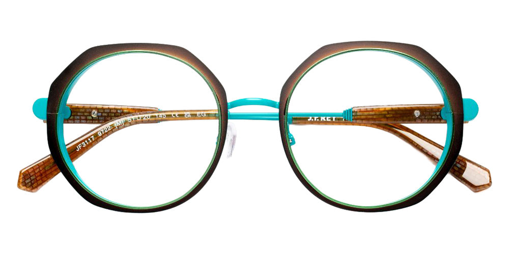 J.F. Rey® JF3117 JFR JF3117 9722 51 Eyeglasses - Brown/Blue