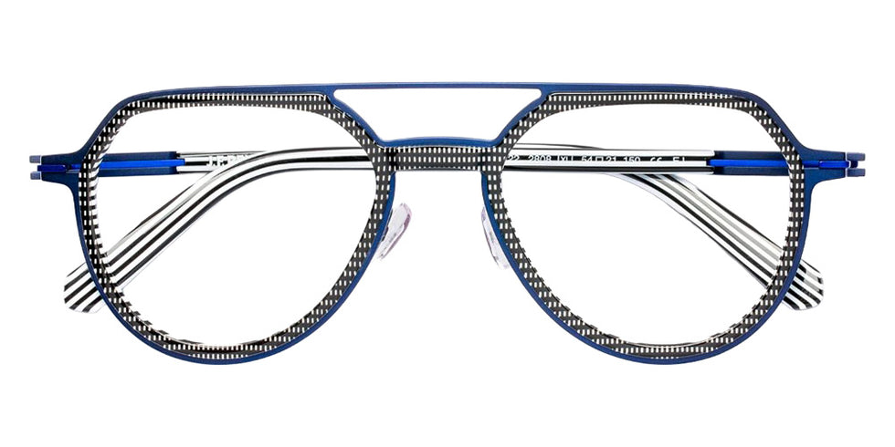 J.F. Rey® JF3122 JFR JF3122 2808 54 Eyeglasses - Bla Pixel Pattern/Blue