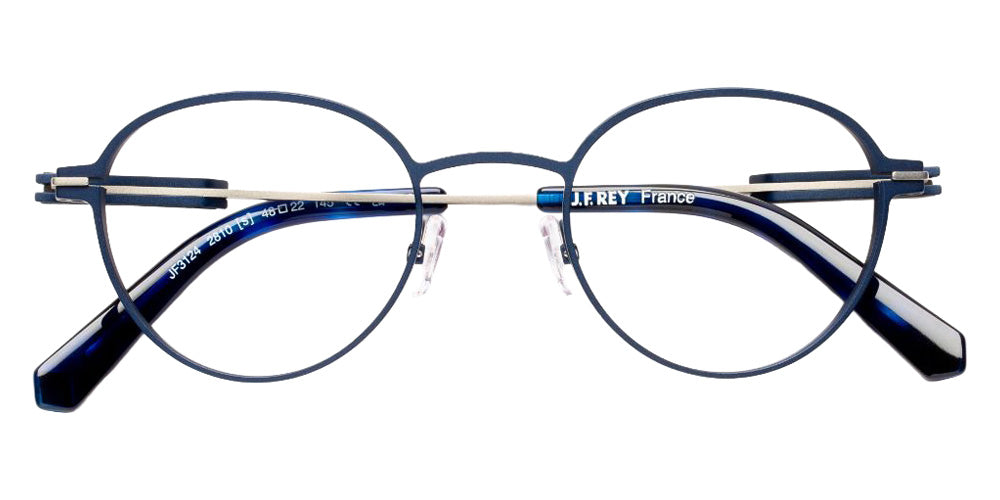 J.F. Rey® JF3124 JFR JF3124 2810 48 Eyeglasses - Blue Matte/Silver