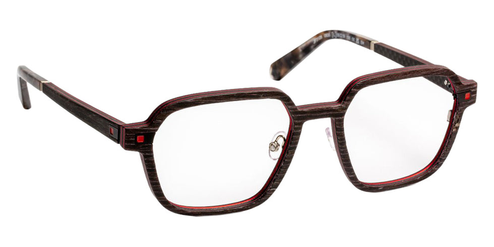 J.F. Rey® JF3128 JFR JF3128 0830 55 Eyeglasses - Wood Bla Red