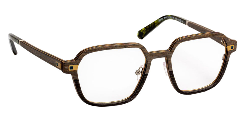 J.F. Rey® JF3128 JFR JF3128 9843 55 Eyeglasses - Wood Brown/Bla Khaki