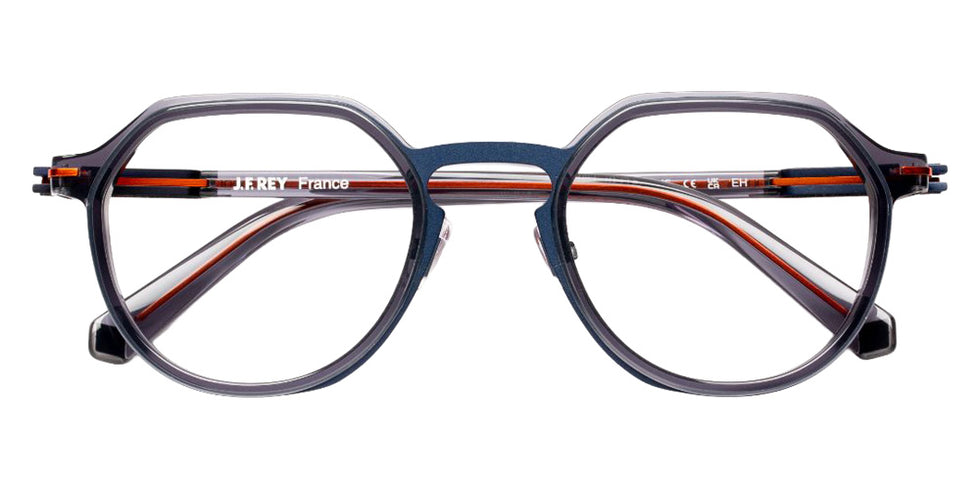 J.F. Rey® JF3134 JFR JF3134 5860 52 Eyeglasses - Gray/Blue Peacock/Orange
