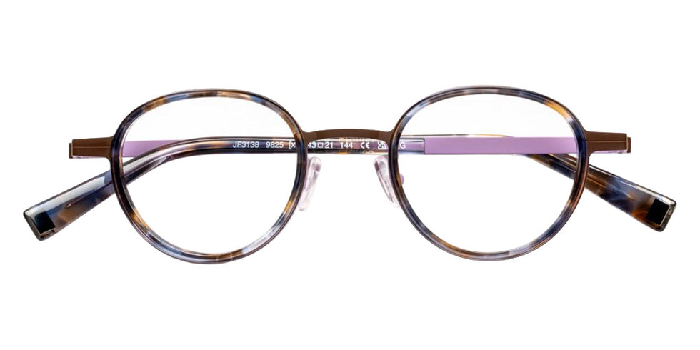 J.F. Rey® JF3138 Round Eyeglasses - Tortoiseshell/Brown/Mauve