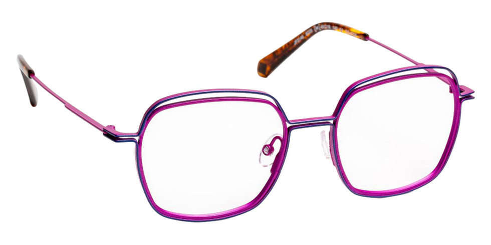 J.F. Rey® JF3146 Square Eyeglasses - Pink/Blue