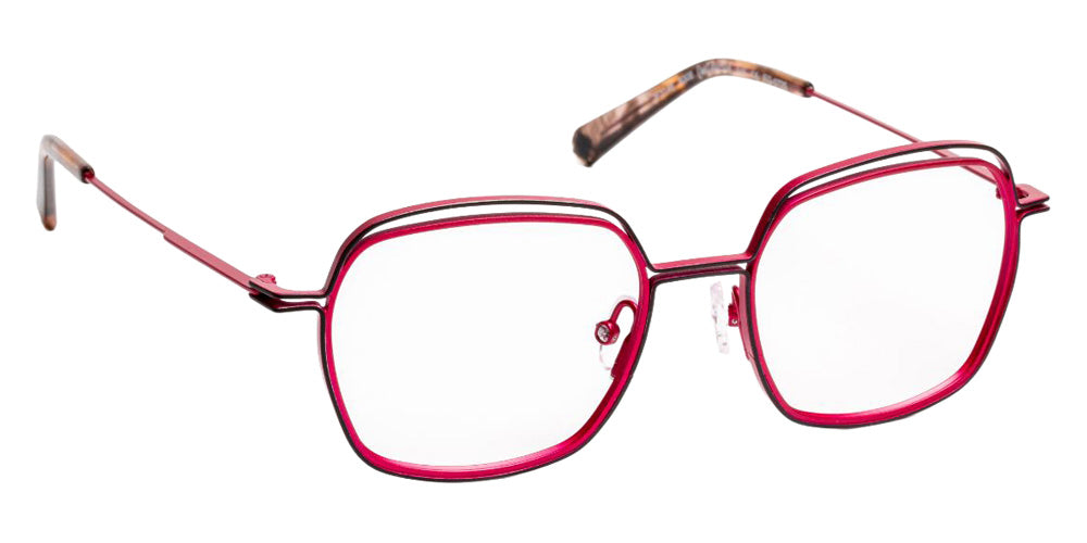 J.F. Rey® JF3146 Square Eyeglasses - Pink Fuchsia/Black