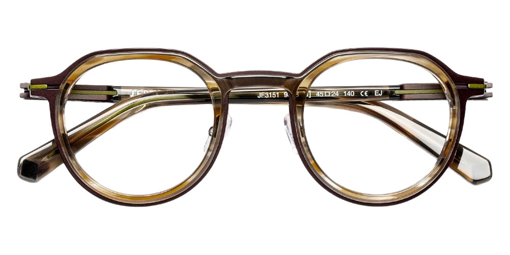 J.F. Rey® JF3151 JFR JF3151 9843 45 Eyeglasses - Brown Horn/Green