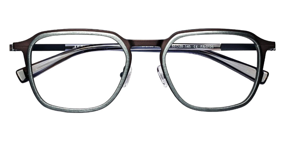 J.F. Rey® JF3152 JFR JF3152 9802 53 Eyeglasses - Brown/Brushed Ruthenium