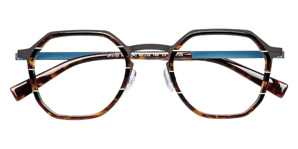 J.F. Rey® JF3153 JFR JF3153 9025 49 Eyeglasses - Tortoiseshell Streaks/White/Blue