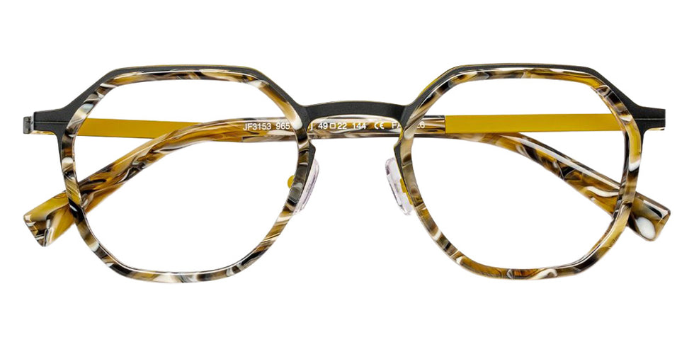 J.F. Rey® JF3153 JFR JF3153 9651 49 Eyeglasses - Horn/Black/Yellow