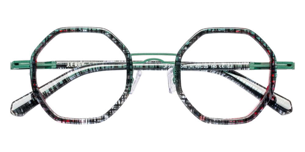 J.F. Rey® JF3156 JFR JF3156 0046 46 Eyeglasses - Black/Green