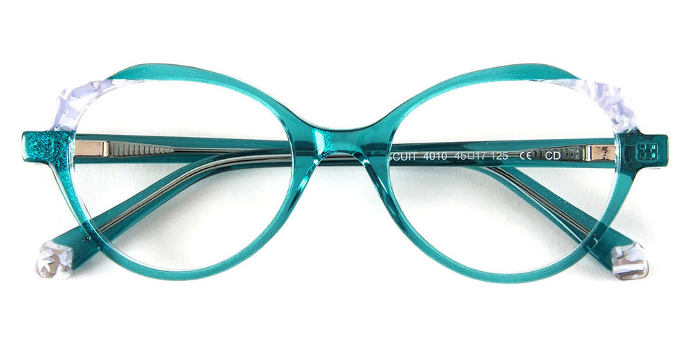 J.F. Rey® Biscuit JFR Biscuit 4010 45 - 4010 Turquoise/Sky Glitter Eyeglasses