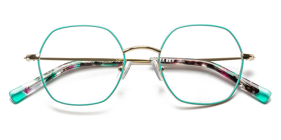J.F. Rey® Camelia JFR Camelia 4050 46 - 4050 Green/Shiny Gold Eyeglasses