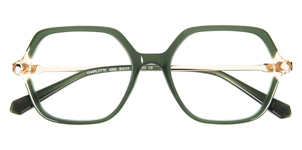 J.F. Rey® Charlotte Kids JFR Charlotte Kids 4092 51 - 4092 Green/Brown Eyeglasses