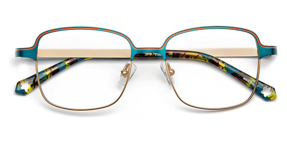J.F. Rey® Funky JFR Funky 2550 46 - 2550 Turquoise/Gold/Orange Eyeglasses
