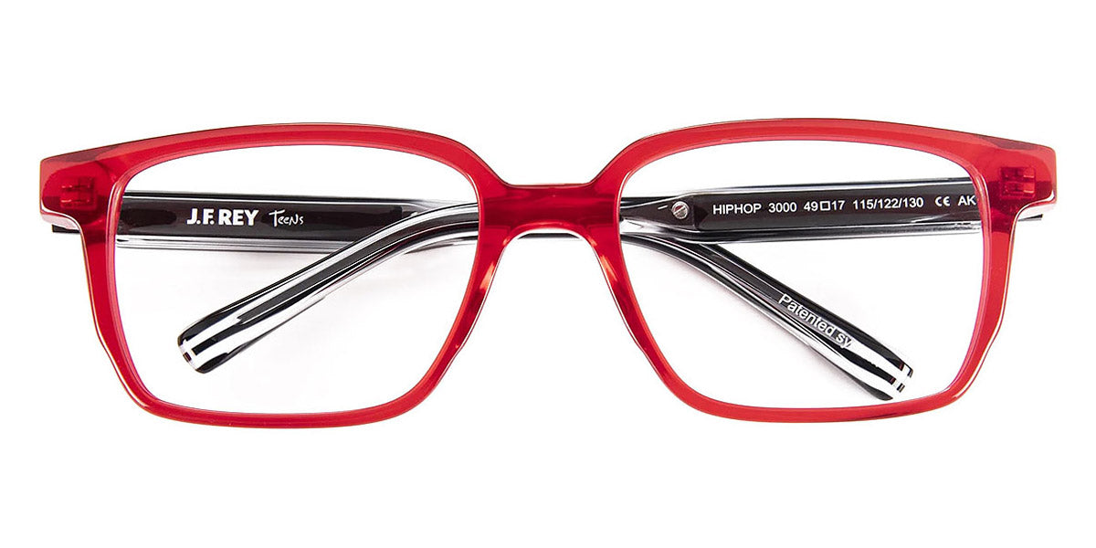 J.F. Rey® Hiphop JFR Hiphop 3000 49 - 3000 Red/Black Eyeglasses