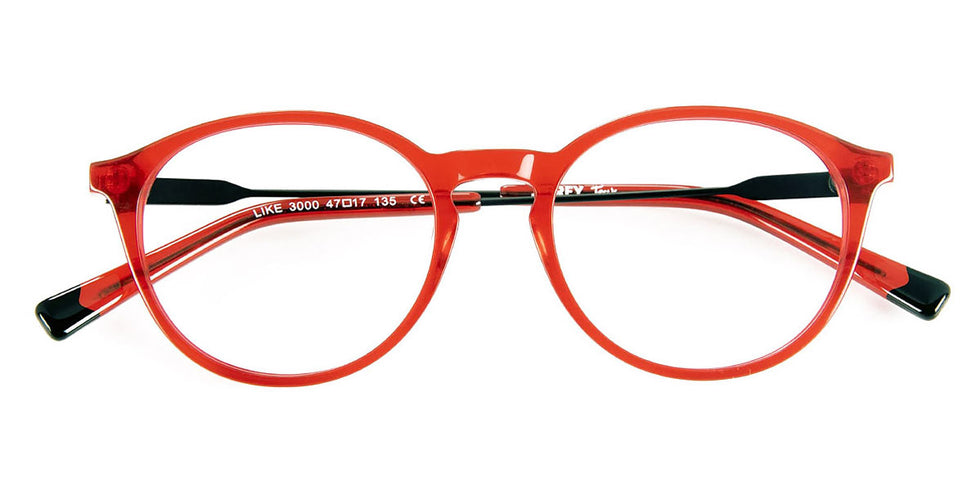 J.F. Rey® Like Kids JFR Like Kids 3000 47 - 3000 Red/Satin Black Eyeglasses
