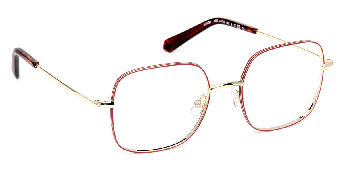 J.F. Rey® Manon JFR Manon 3550 50 - 3550 Raspberry/Shiny Gold Eyeglasses