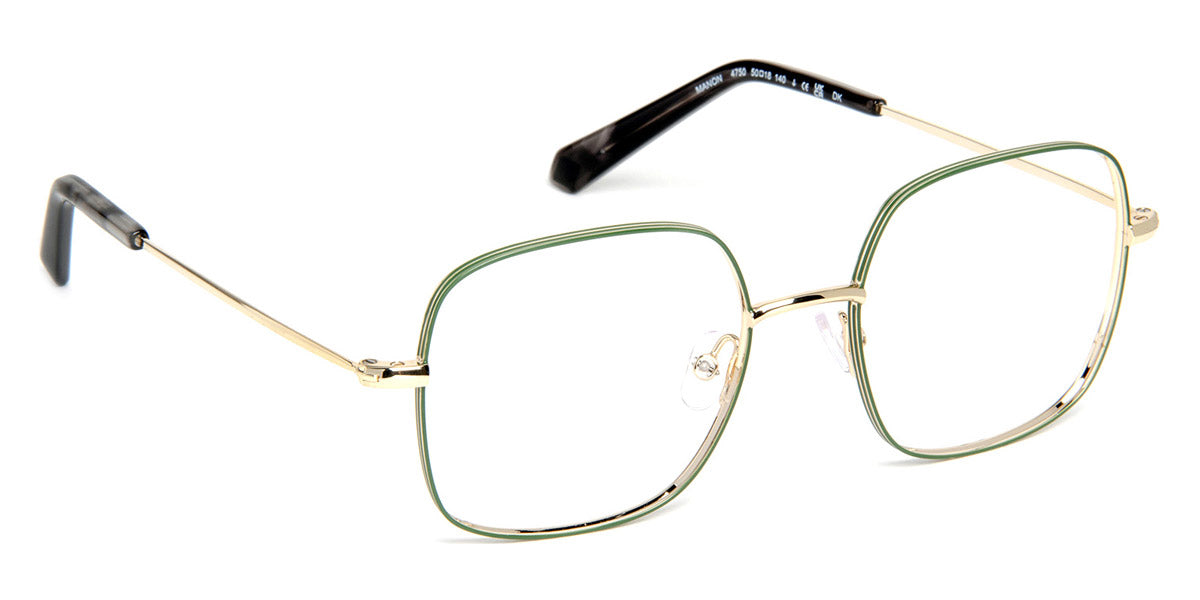 J.F. Rey® Manon JFR Manon 4750 50 - 4750 Green/Shiny Gold Eyeglasses