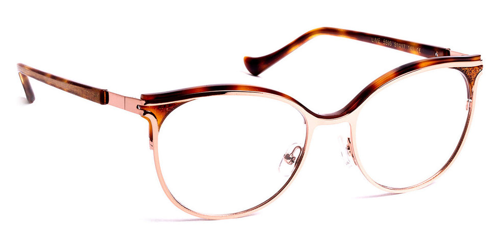 J.F. Rey® Lime JFR Lime 5595 51 - 5595 Shiny Gold/Gold Demi Eyeglasses