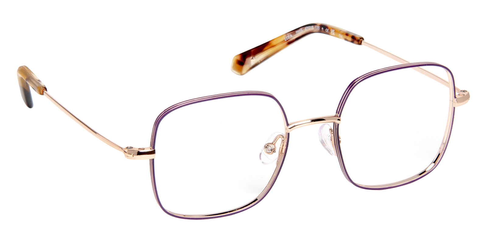J.F. Rey® LOLA JFR LOLA 7555 47 - Plum/Shiny Pink Gold Eyeglasses
