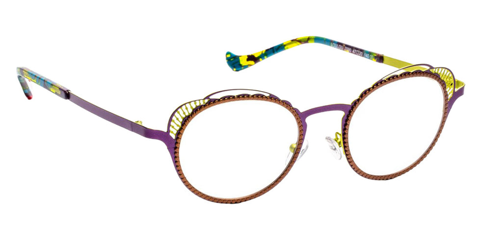 J.F. Rey® Loulou Cat-Eye Eyeglasses - Purple/Brown/Anise Green