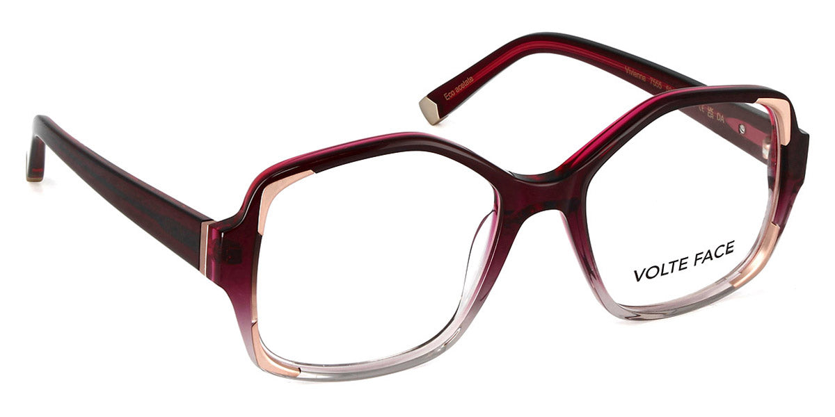J.F. Rey® Vivienne JFR Vivienne 7555 50 - 7555 Gradient Plum/Pink Gold Eyeglasses