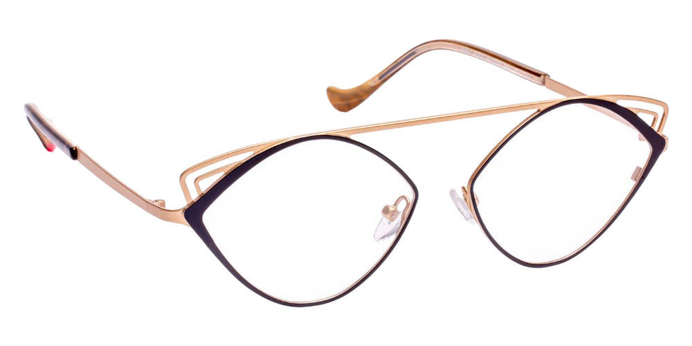 J.F. Rey® Niki Geometric Eyeglasses - Black/Gold