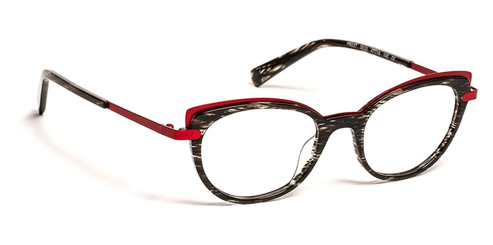 J.F. Rey® PA037 JFR PA037 0030 47 - 0030 Black/Red Eyeglasses