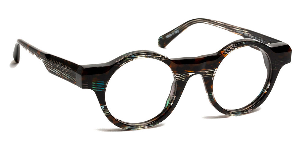 J.F. Rey® Phoenix JFR Phoenix 9840 45 - 9840 Brown and White Striped Eyeglasses