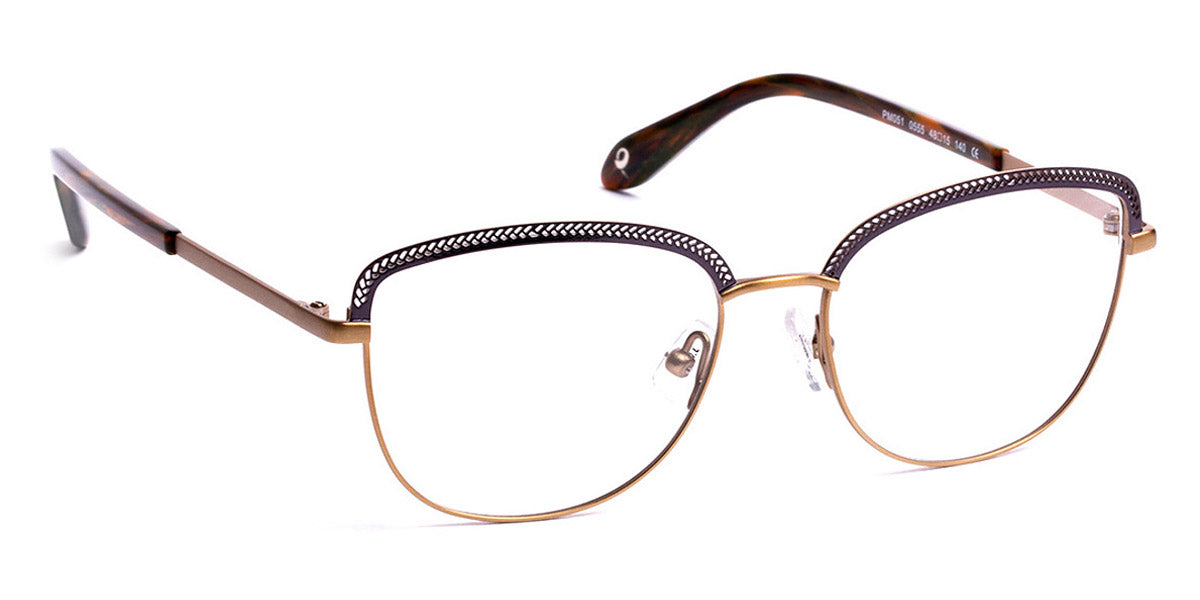 J.F. Rey® PM051 JFR PM051 0555 48 - 0555 Shiny Gun/Brushed Gold Eyeglasses