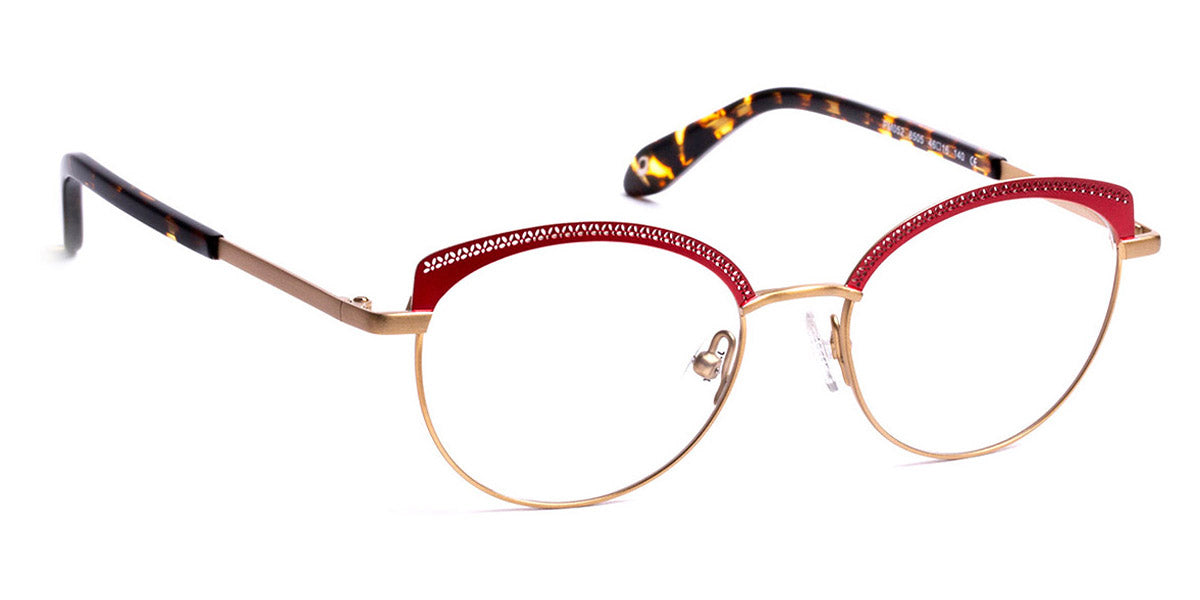 J.F. Rey® PM052 JFR PM052 8505 46 - 8505 Red/Brushed Gold Eyeglasses