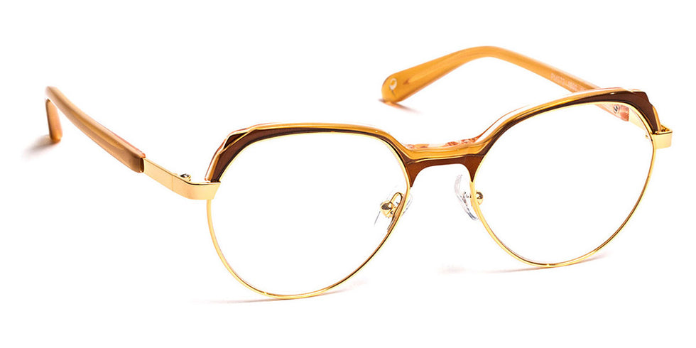 J.F. Rey® PM072 JFR PM072 1590 49 - 1590 Pink/Brown/Shiny Gold Eyeglasses