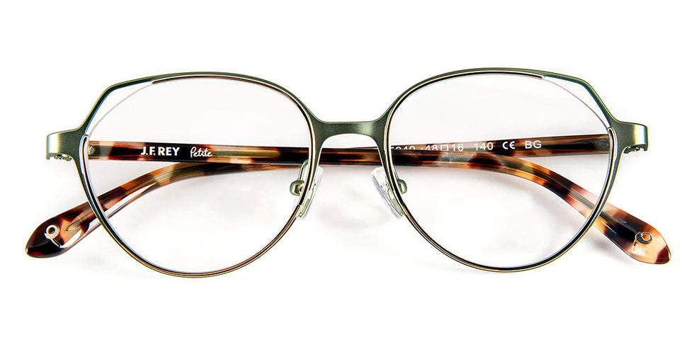 J.F. Rey® PM087 JFR PM087 5040 48 - 5040 Shiny Gold/Light Green Eyeglasses