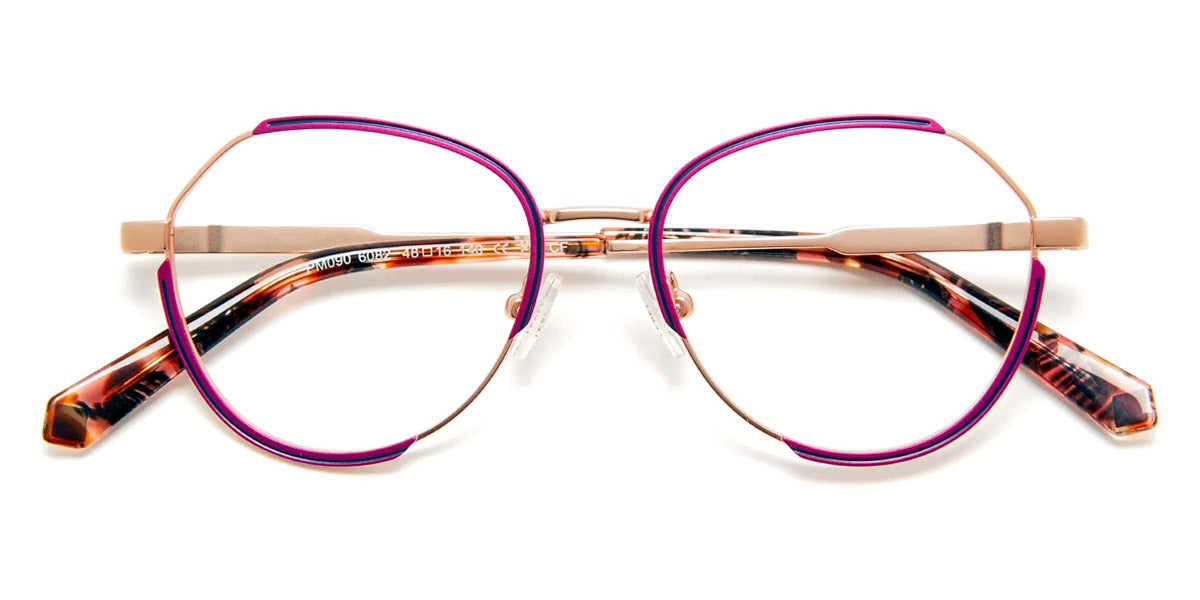 J.F. Rey® PM090 JFR PM090 6082 48 - 6082 Pink Gold/Fuchsia/Navy Eyeglasses