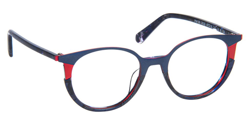 J.F. Rey® PM105 JFR PM105 2830 47 - 2830 Demi Blue/Navy/Red Eyeglasses