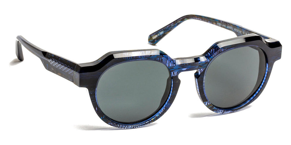 J.F. Rey® Portland JFR Portland 2595sol 49 - 2595SOL Blue Striped/Blue Wool Sunglasses
