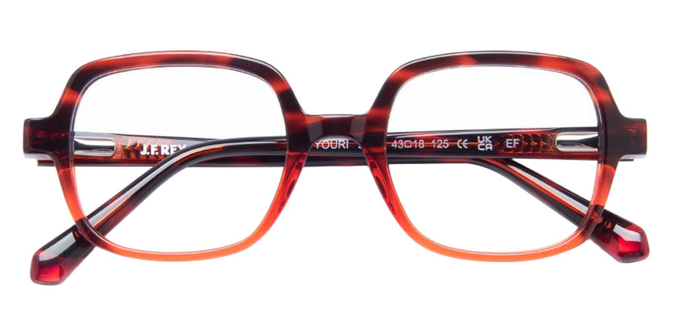 J.F. Rey® Youri Square Eyeglasses - Red Tortoiseshell