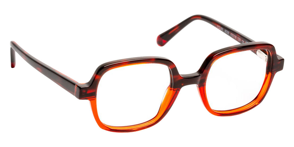 J.F. Rey® Youri Square Eyeglasses - Red Tortoiseshell
