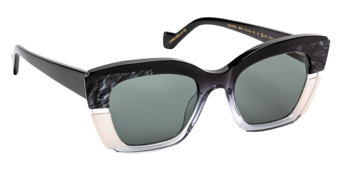 J.F. Rey® Celeste Sunglasses - 810 - Black Gradient/Black