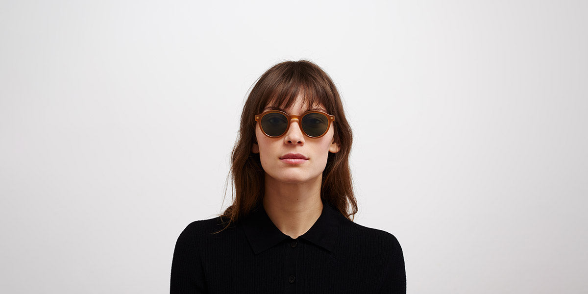 Mykita® KETILL MYK KETILL C99 Brown/Dark Brown/Glossy Gold / Polarized Pro Green 15 48 - C99 Brown/Dark Brown/Glossy Gold / Polarized Pro Green 15 Sunglasses