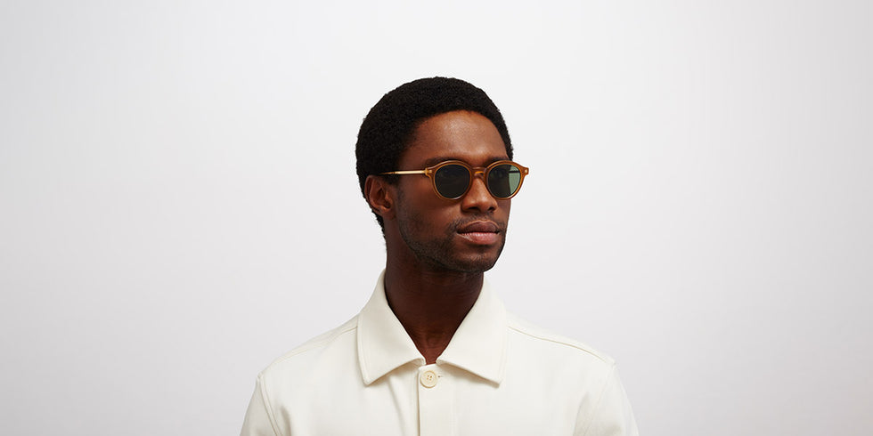 Mykita® KETILL MYK KETILL C99 Brown/Dark Brown/Glossy Gold / Polarized Pro Green 15 48 - C99 Brown/Dark Brown/Glossy Gold / Polarized Pro Green 15 Sunglasses