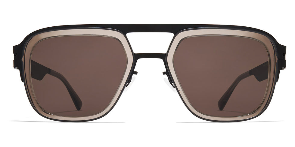 Mykita® KNOX MYK KNOX A77 Black/Clear Ash / Brown Solid 54 - A77 Black/Clear Ash / Brown Solid Sunglasses